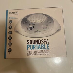 HoMedics SoundSpa Portable Travel Sound Machine - Silver and White [Brand New]